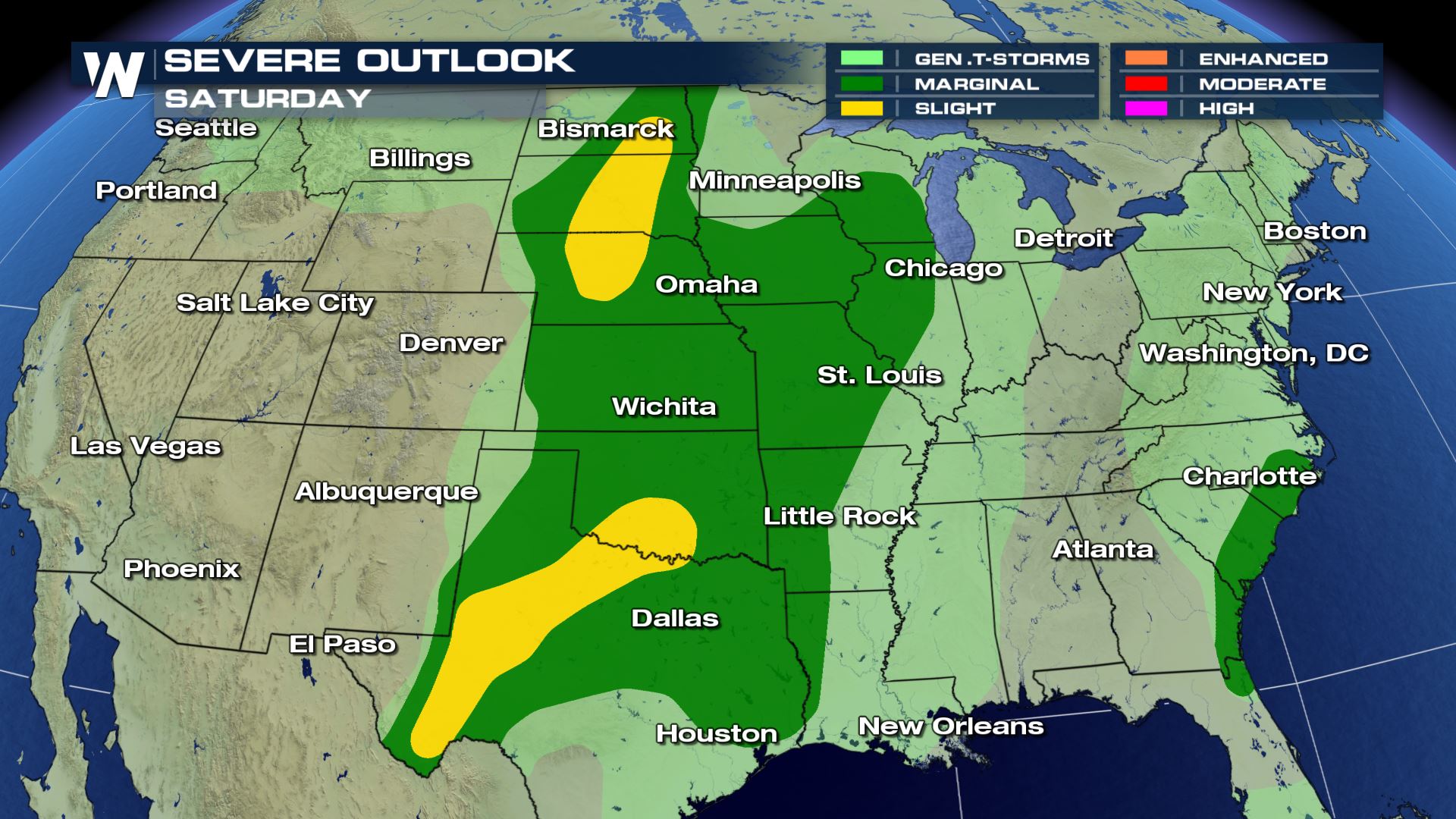 Widespread Severe Weather Risk on Saturday WeatherNation