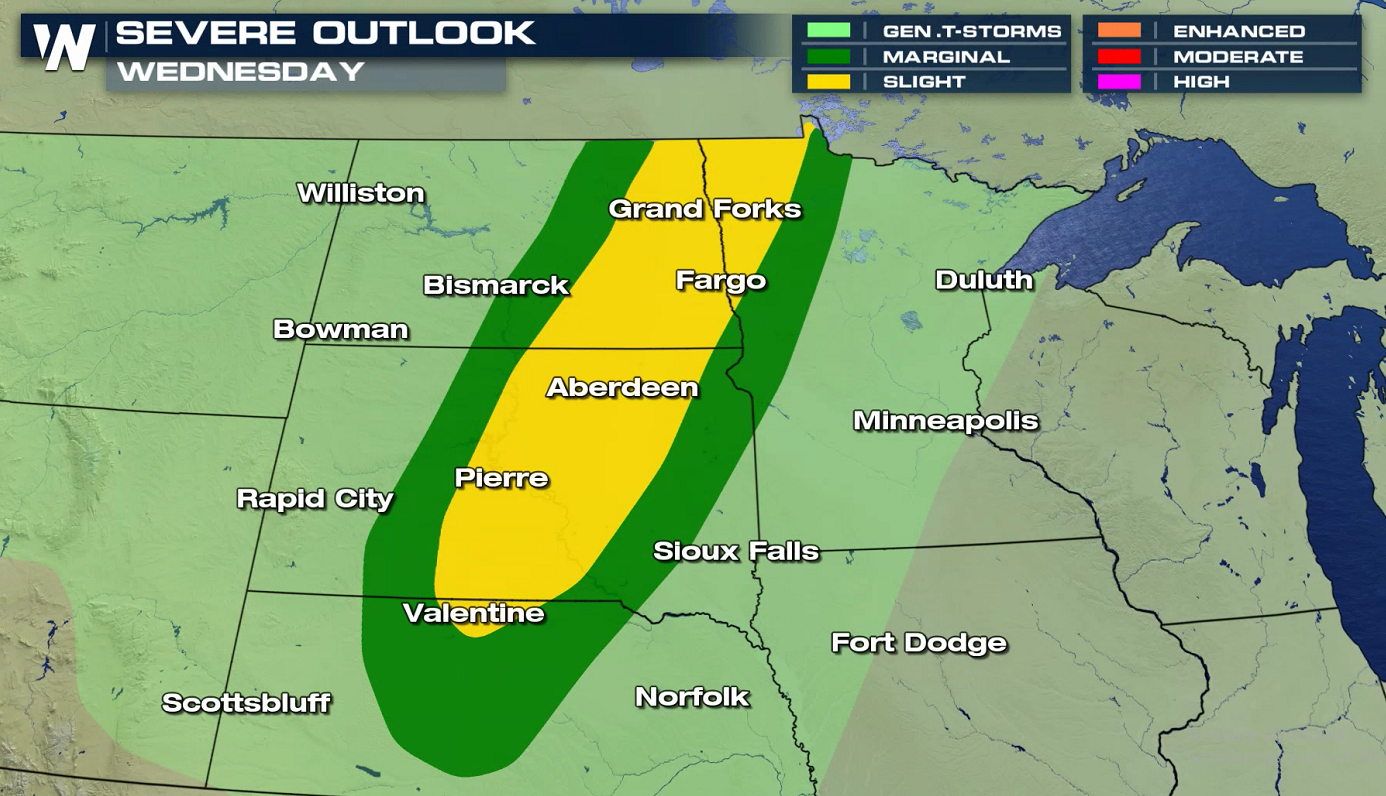 Severe Storm Risk Continues Wednesday in the Upper Midwest - WeatherNation