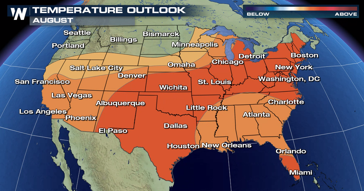 August Outlook Favors Another Warm Month - WeatherNation