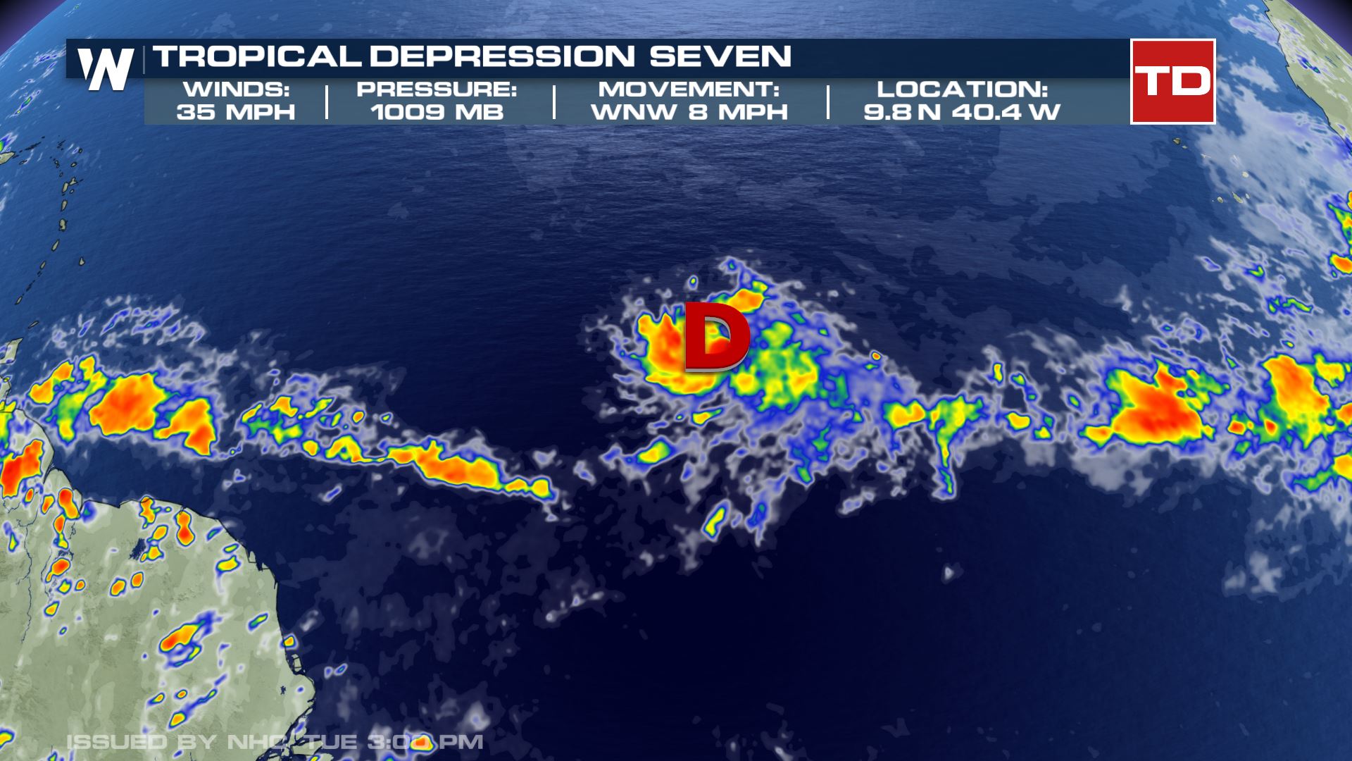 Tropical Depression Seven Forms in the Atlantic - WeatherNation