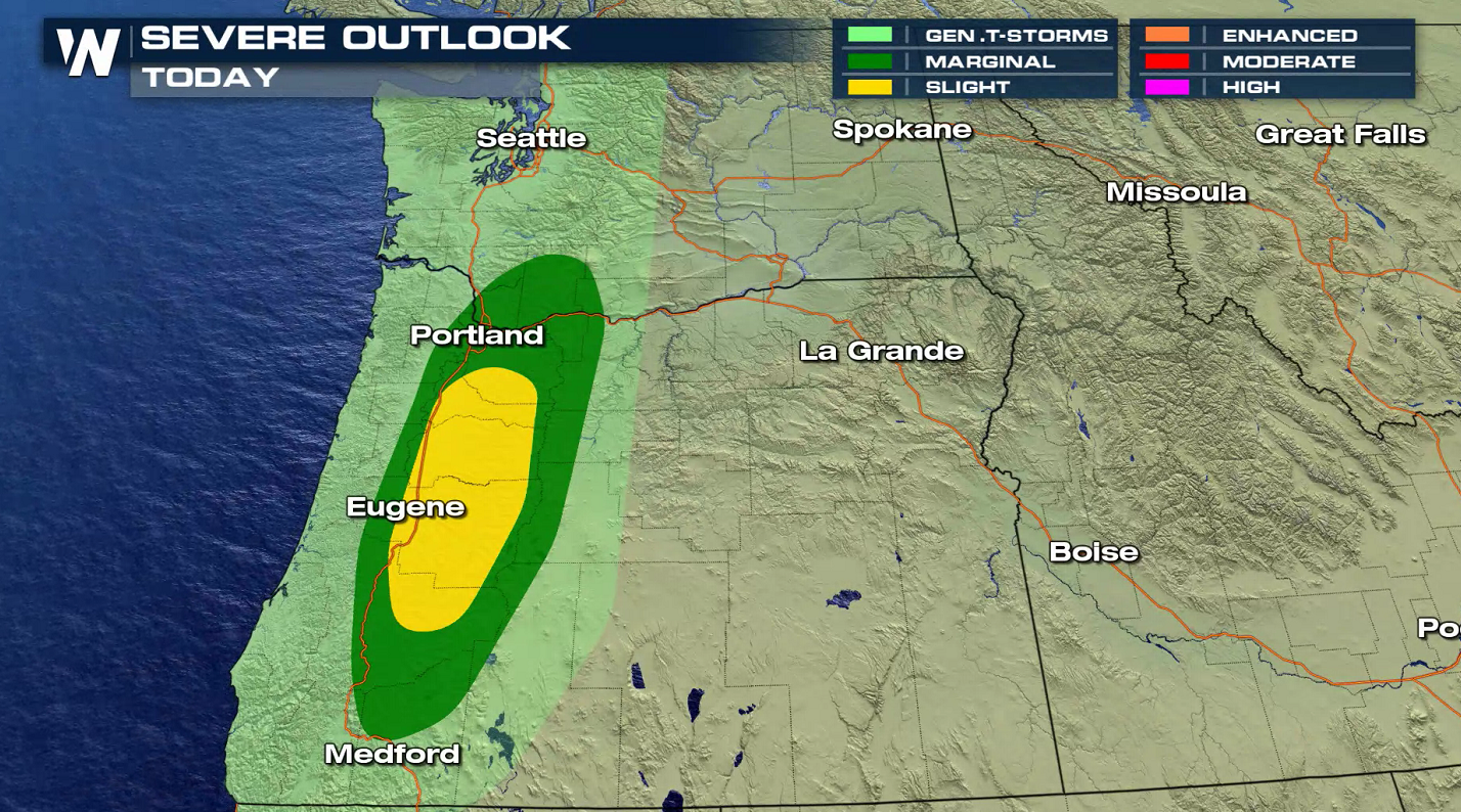 Severe Thunderstorm Threat in the Pacific Northwest - WeatherNation