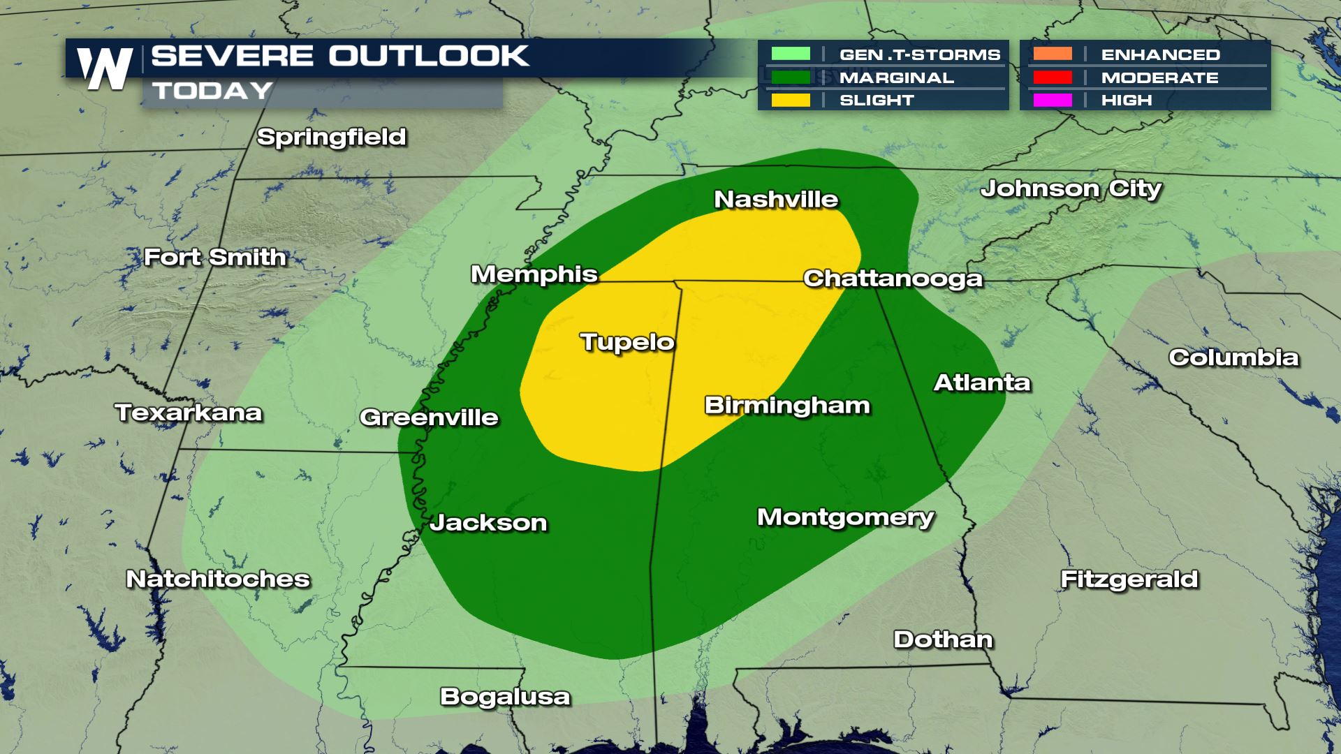 Severe Storms Into the Tennessee Valley Monday - WeatherNation