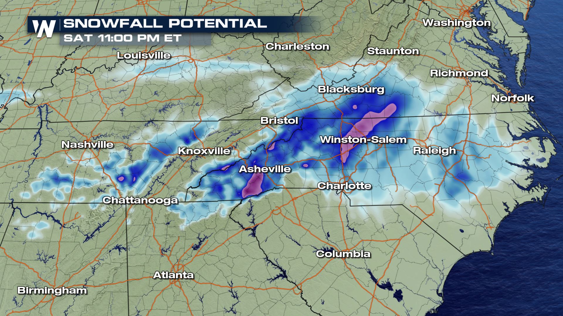 Upper Low Brings Snow to the Southeast - WeatherNation