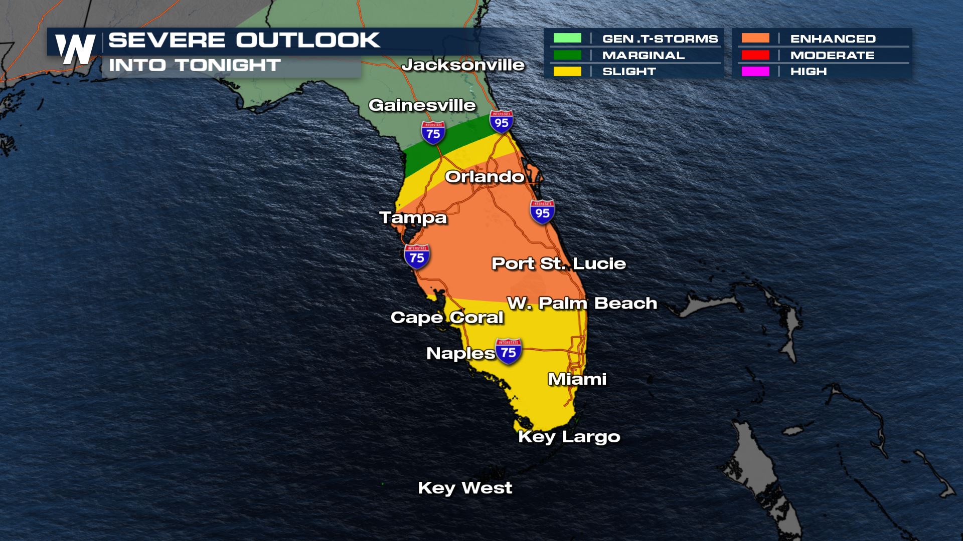 Severe Weather Risk Continues in Florida Sunday - WeatherNation