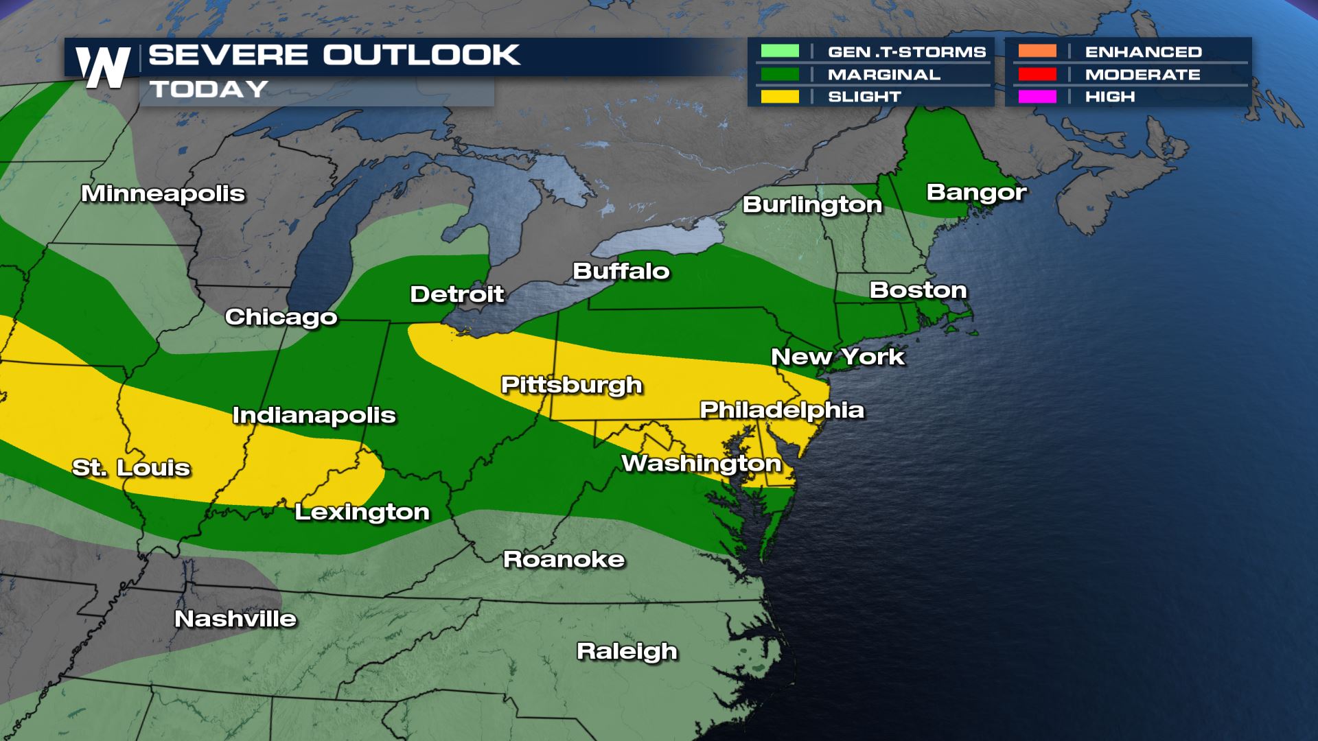 Severe Weather Threat for the Northeast Today WeatherNation