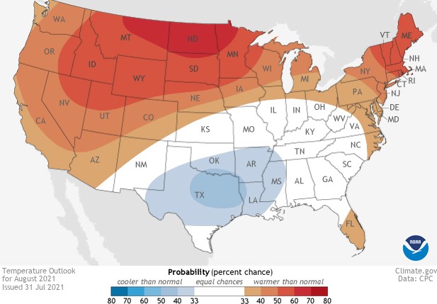 August Outlook: Wet Southeast; Hot and dry for the Northern Plains ...