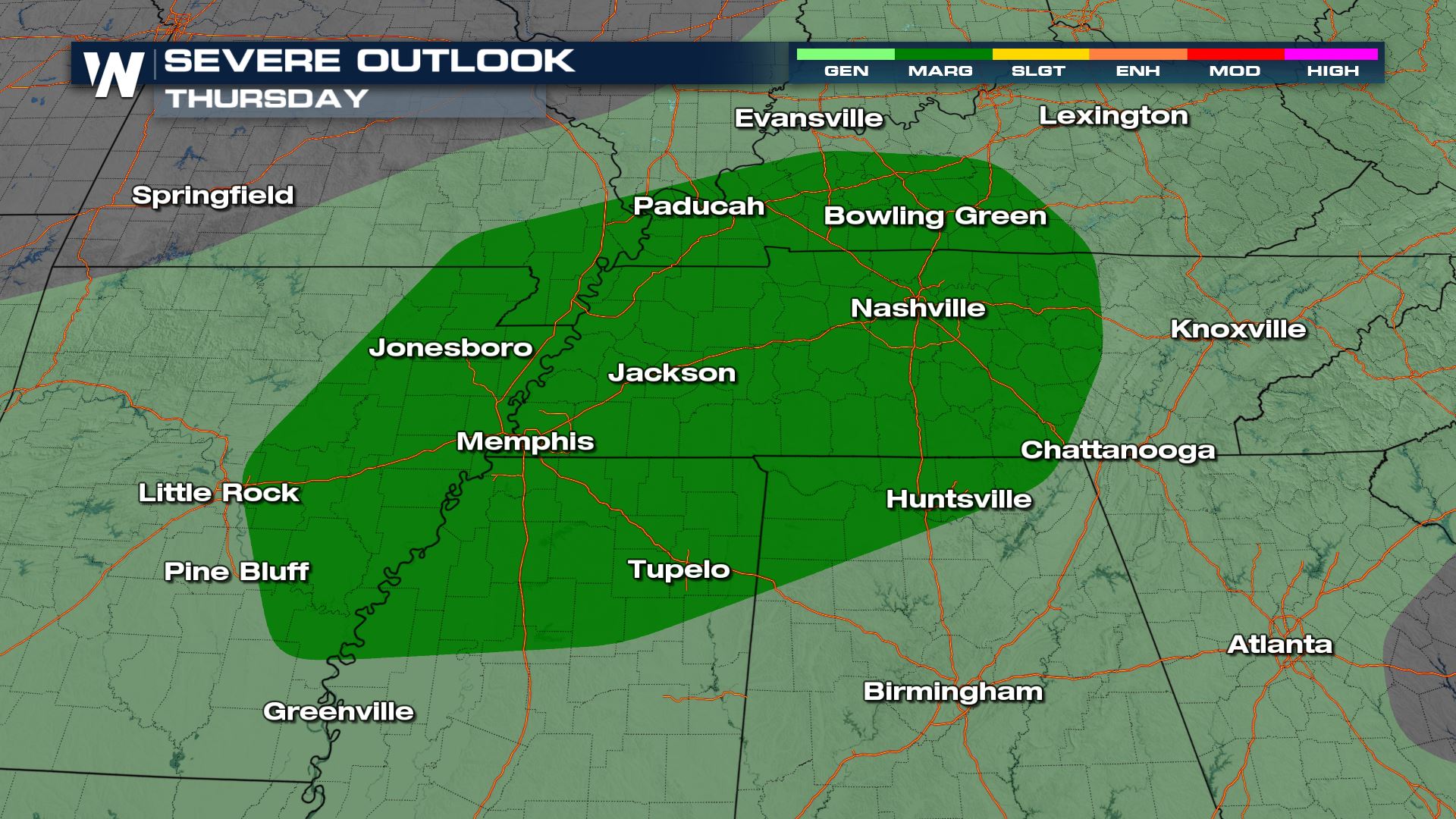 Severe Storms for the Tennessee River Valley Today - WeatherNation