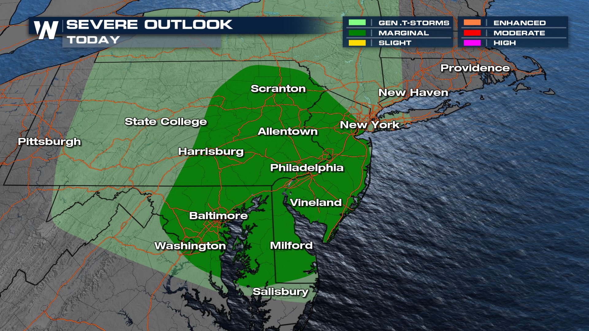Severe Storm Threat Northeast Tuesday - WeatherNation