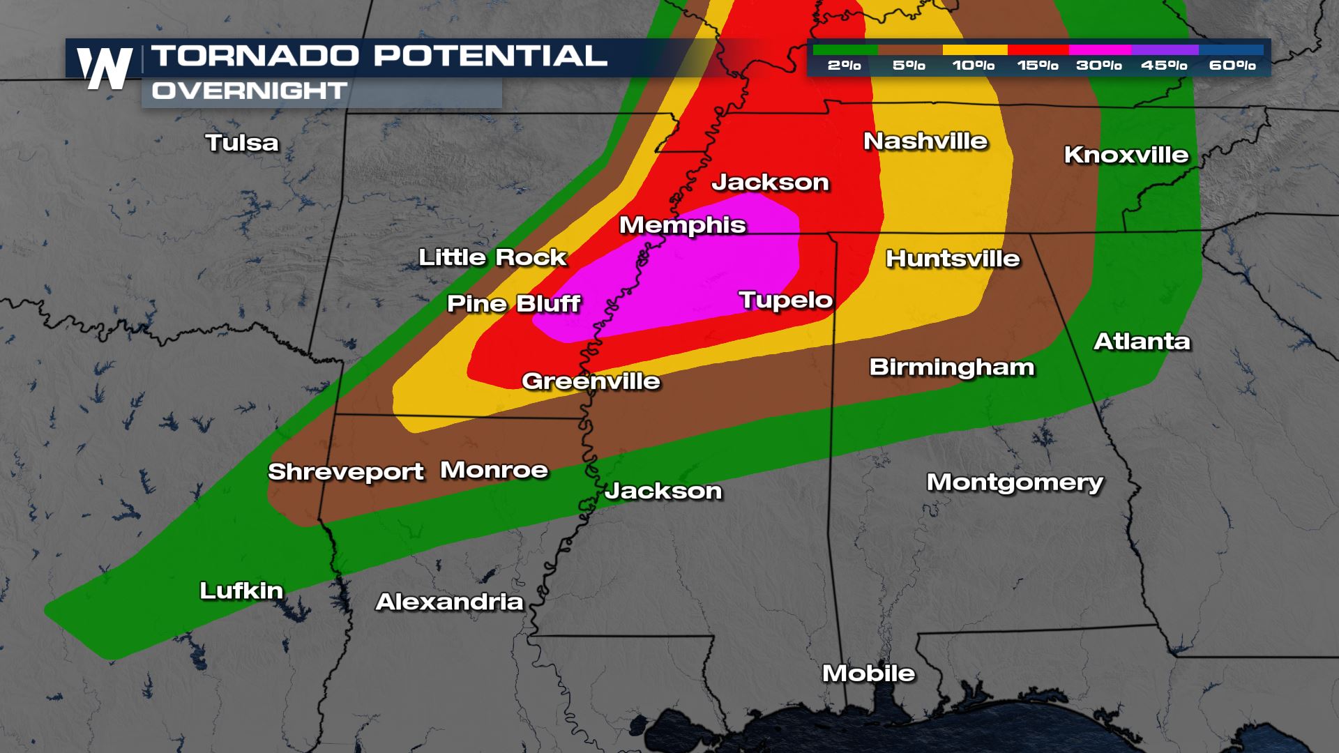 Severe Weather Threat Continues in the Deep South Overnight - WeatherNation