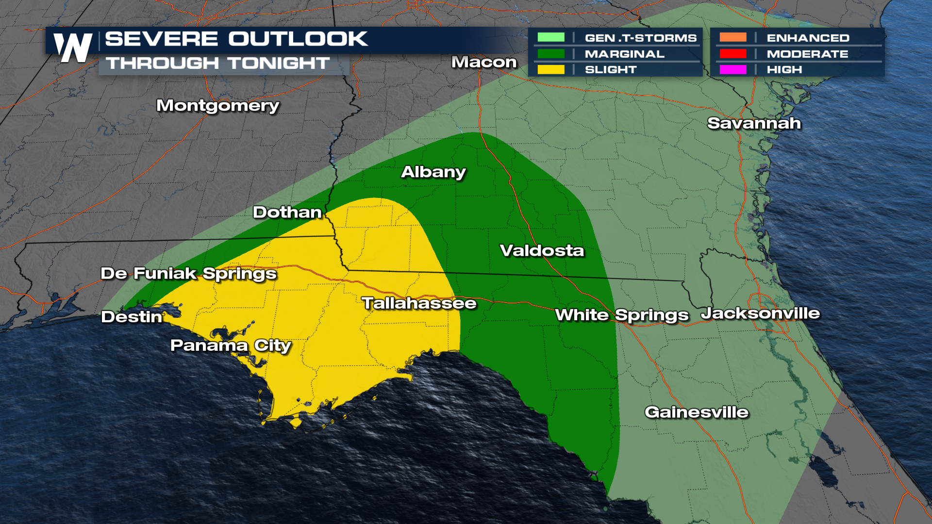 Strong Storms Possible Overnight In The Southeast - WeatherNation