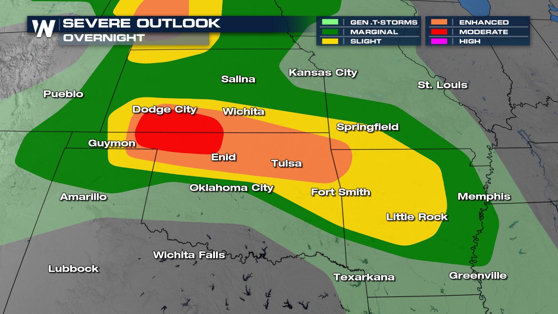Intense Severe Thunderstorms Possible Overnight Across Kansas and ...