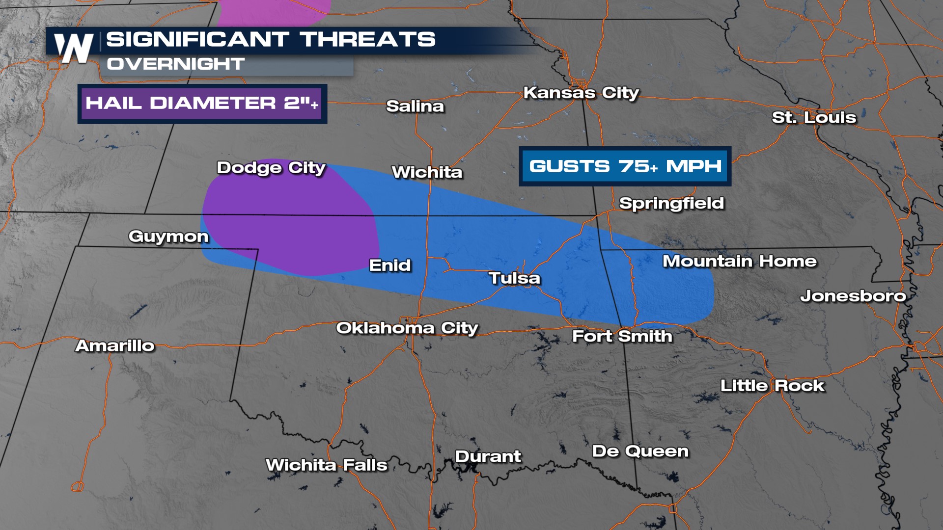 Intense Severe Thunderstorms Possible Overnight Across Kansas and ...