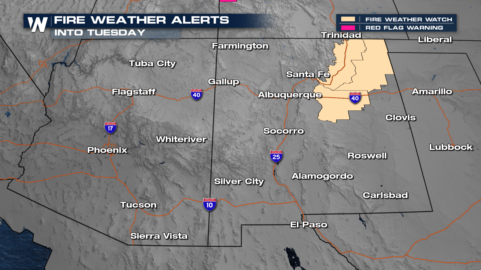 Fire Danger in Arizona and New Mexico - WeatherNation