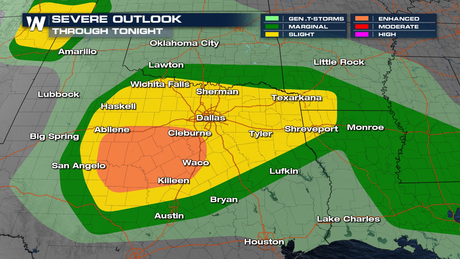 Texas and Gulf Coast Severe Weather Tonight - WeatherNation