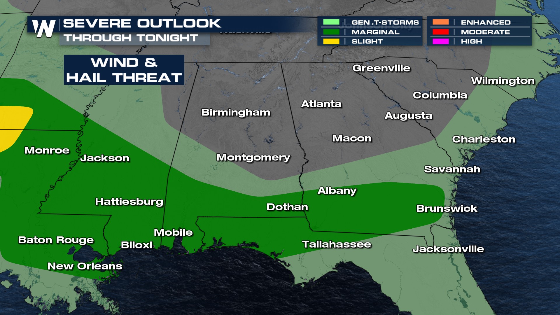 Texas and Gulf Coast Severe Weather Tonight - WeatherNation