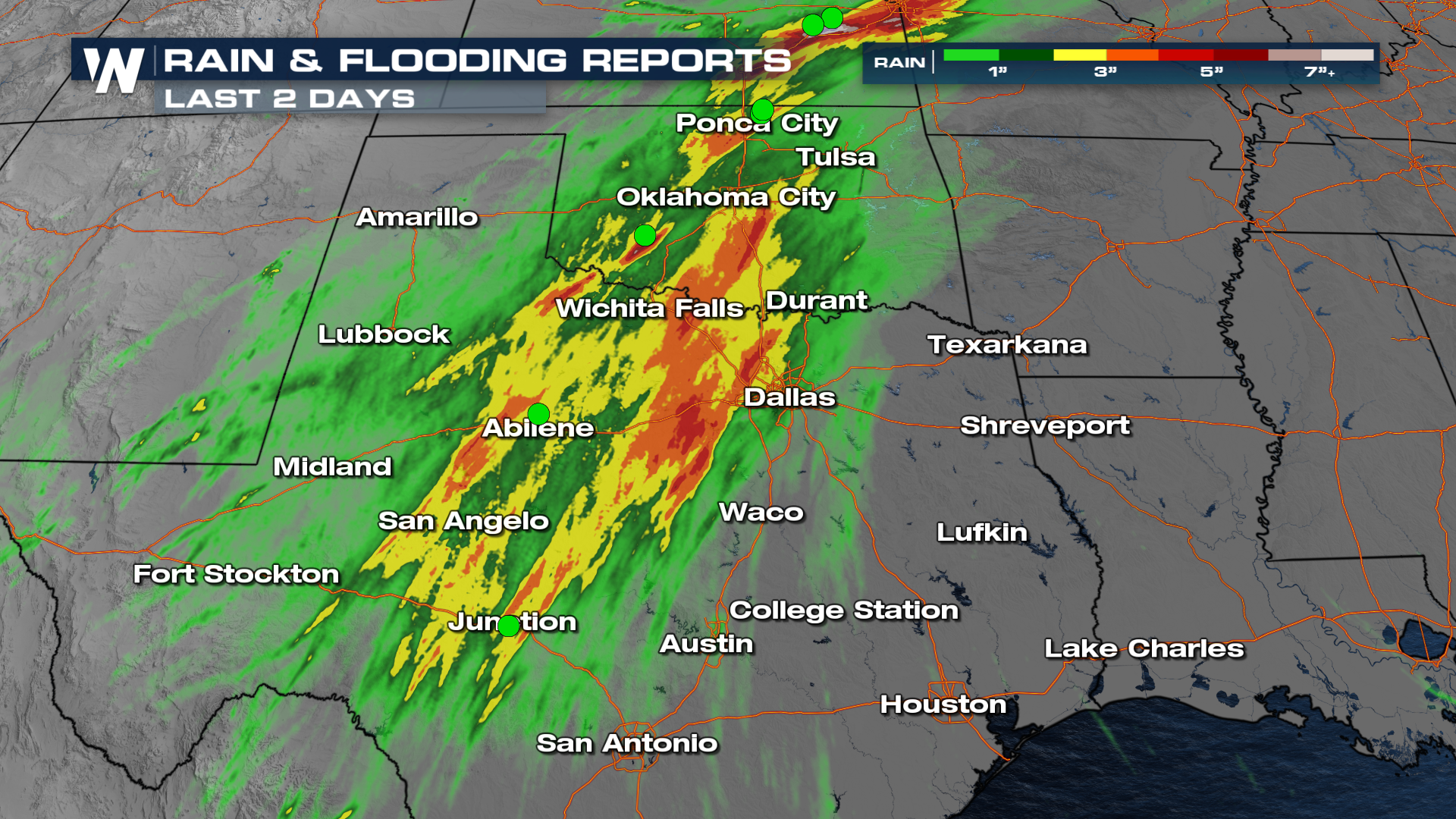 Flooding Rain in Texas and Oklahoma - WeatherNation