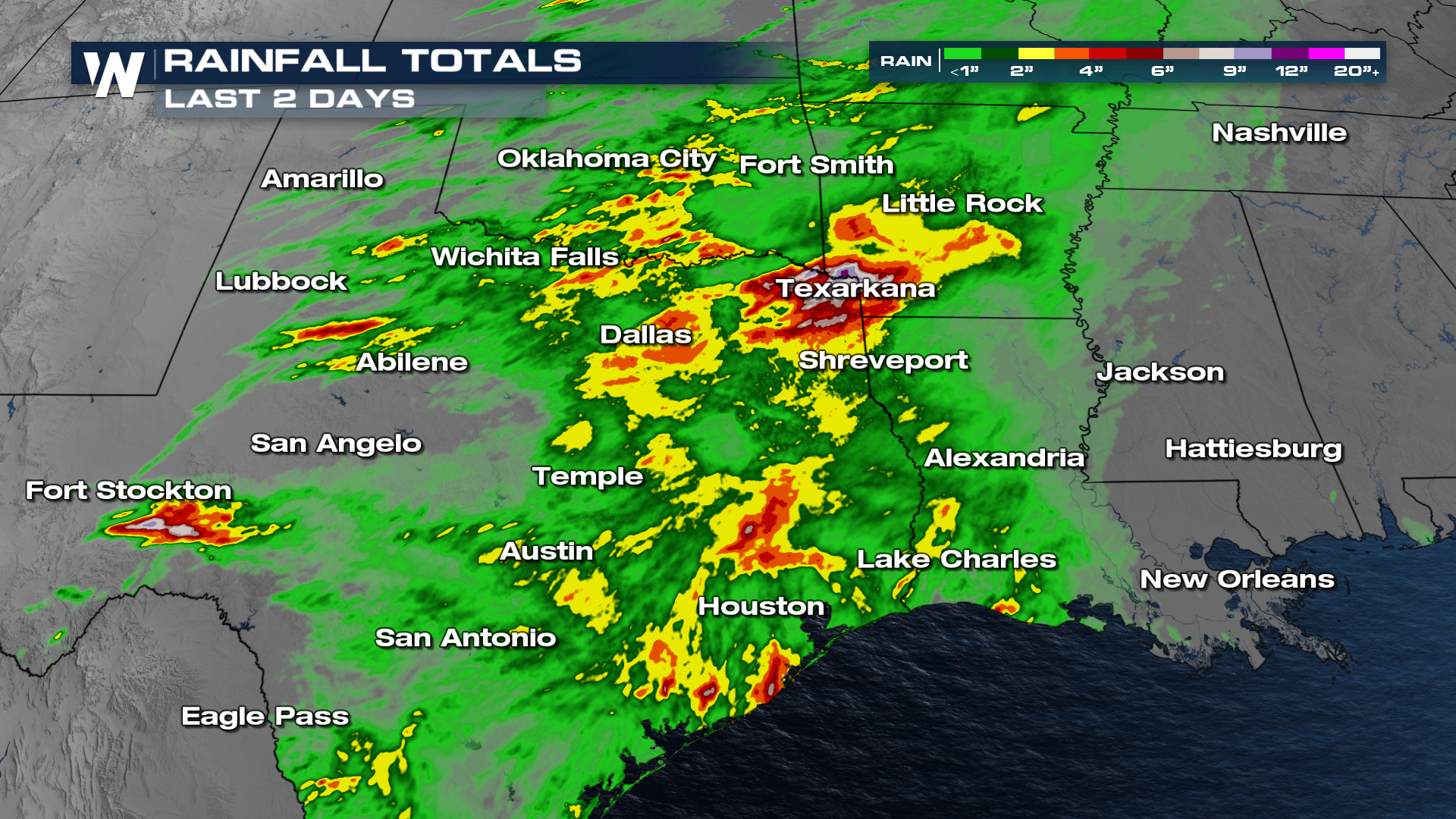 Heavy Rain & Storms Target the Gulf Coast - WeatherNation