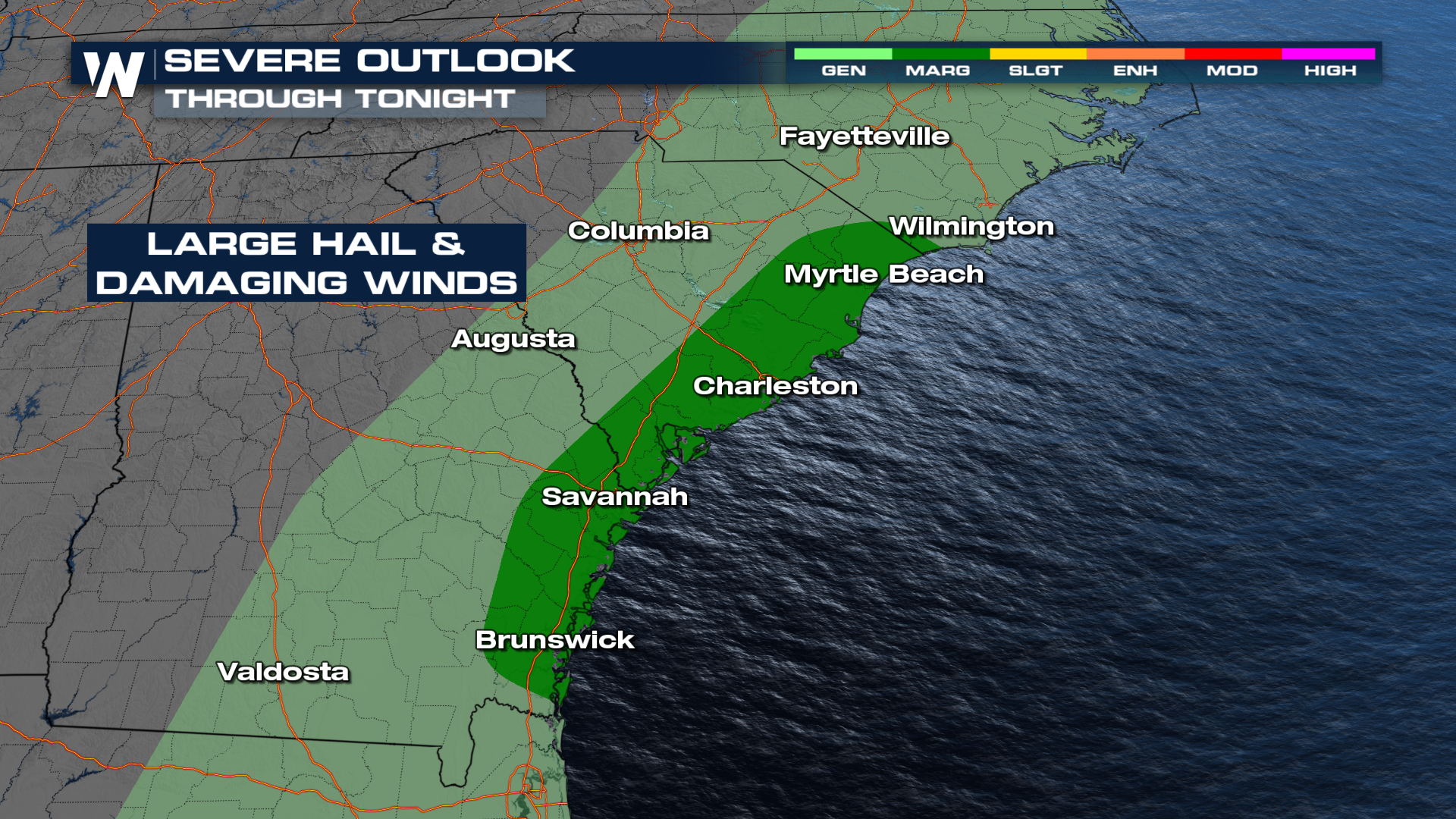 Isolated Severe Storms Overnight in the Southeast - WeatherNation