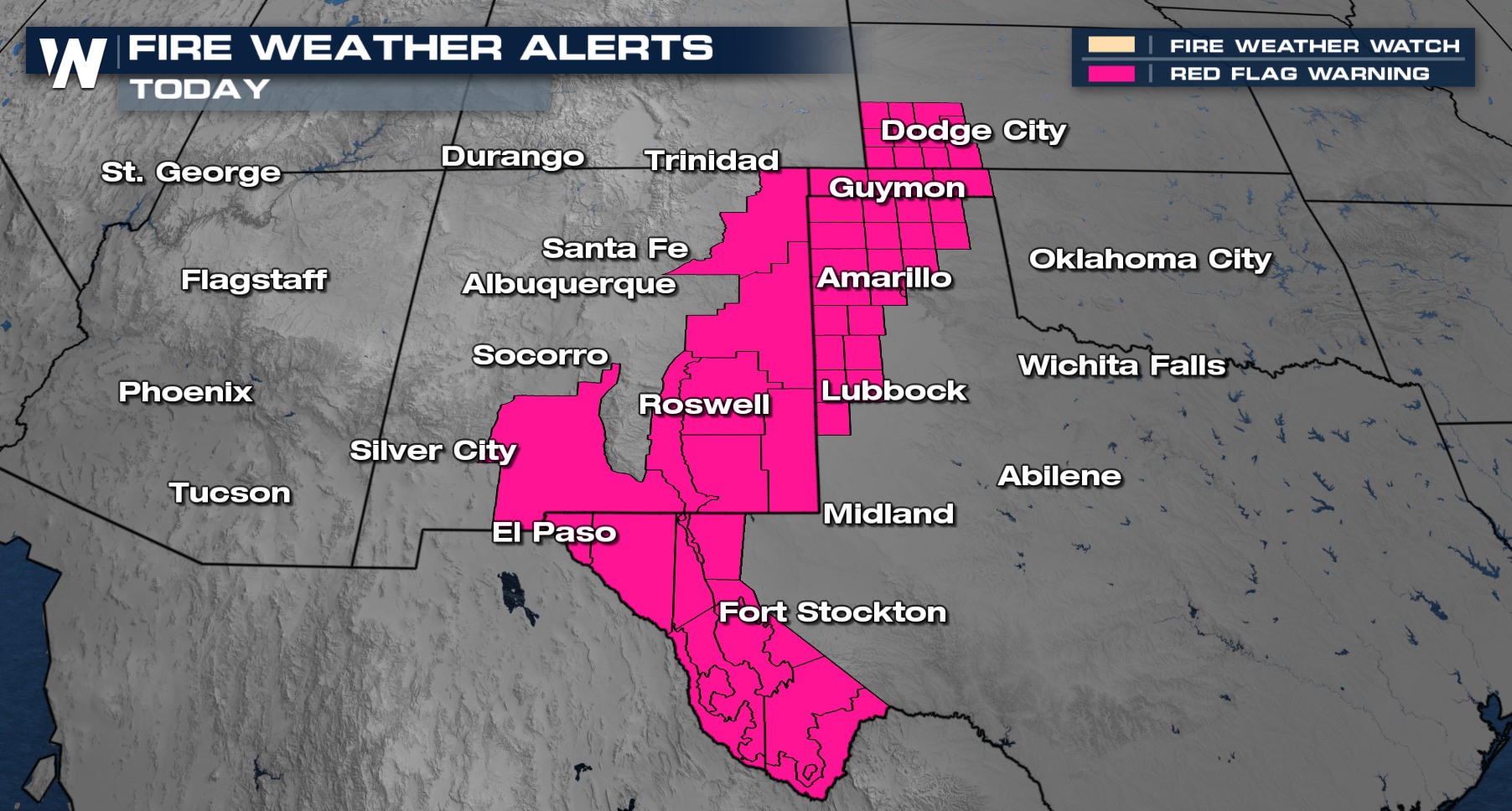 Critical Fire Risk in West Texas, New Mexico - WeatherNation