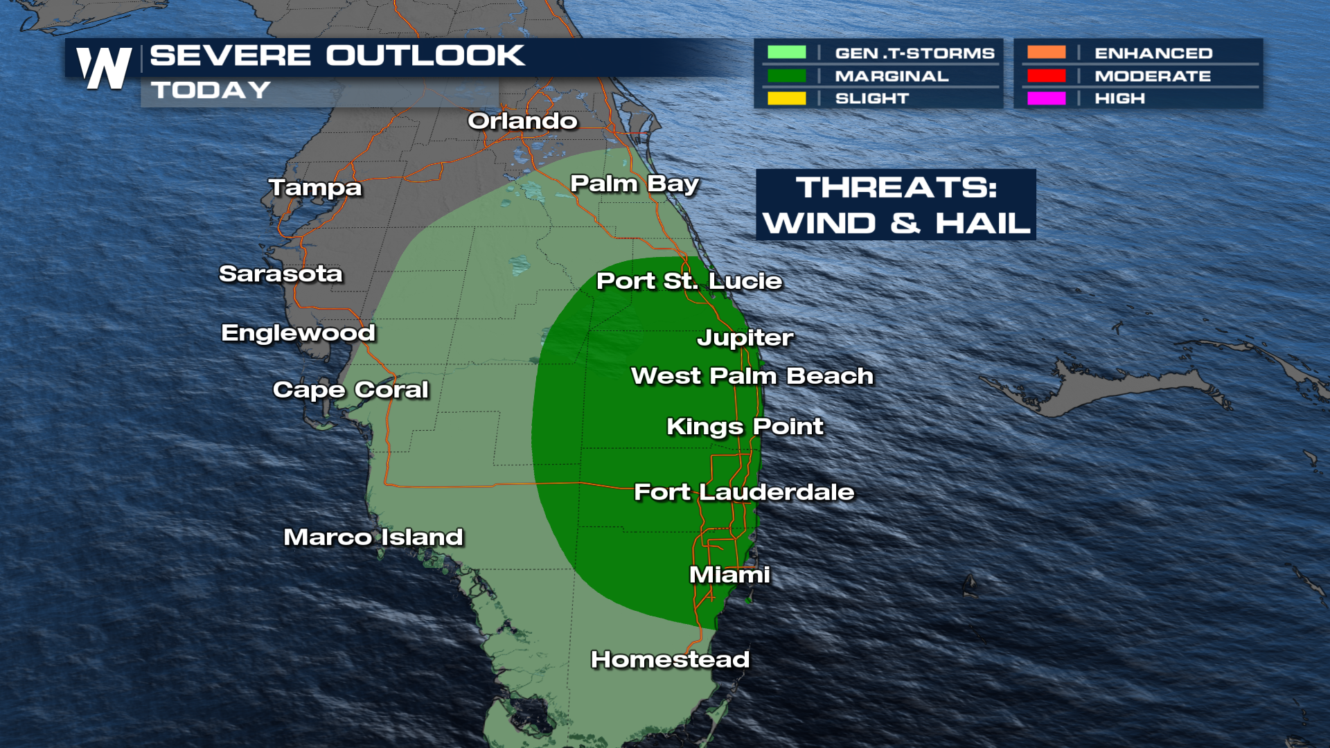 Isolated Storms in Florida Could Be Severe - WeatherNation
