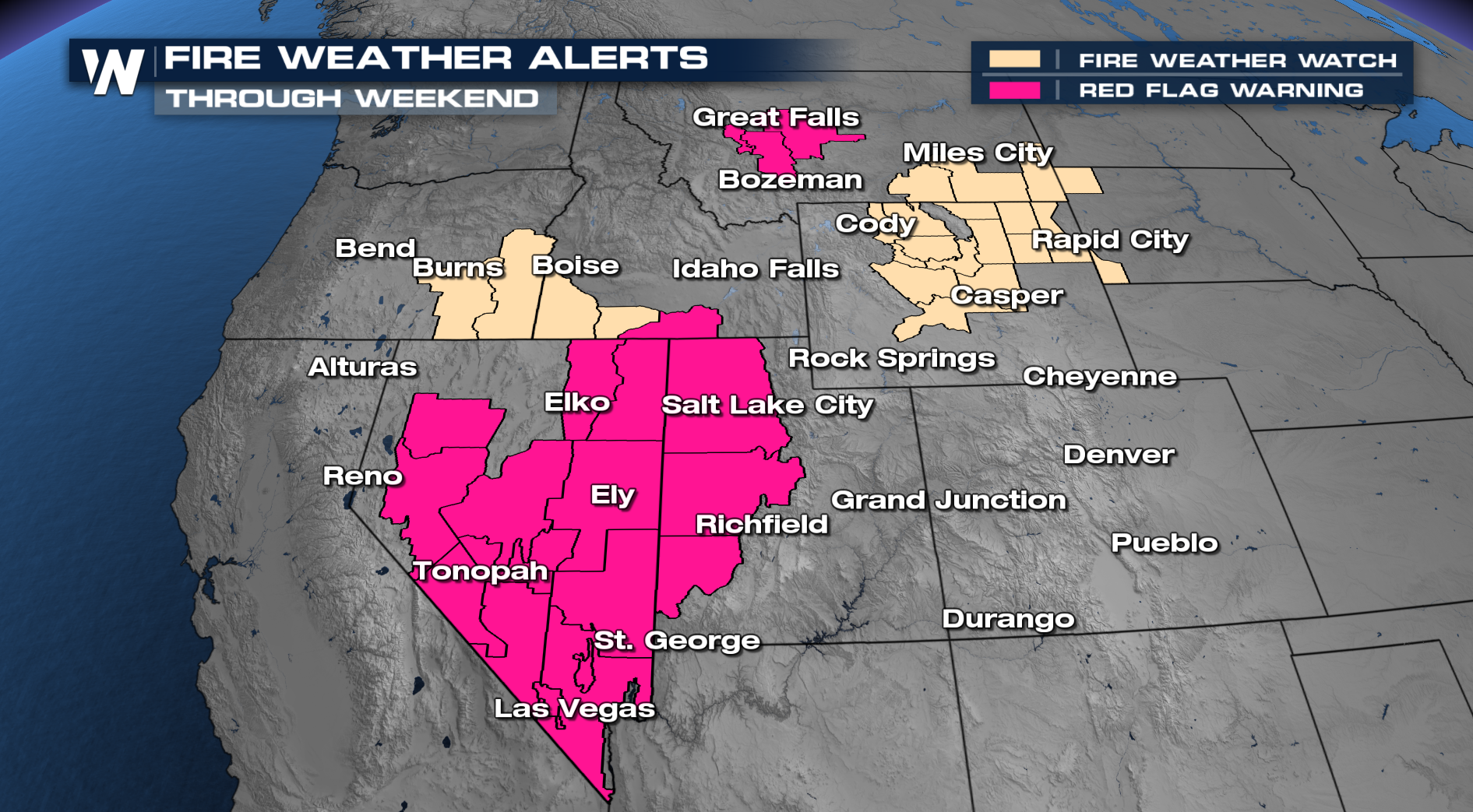 Fire Threat over the Weekend out West - WeatherNation