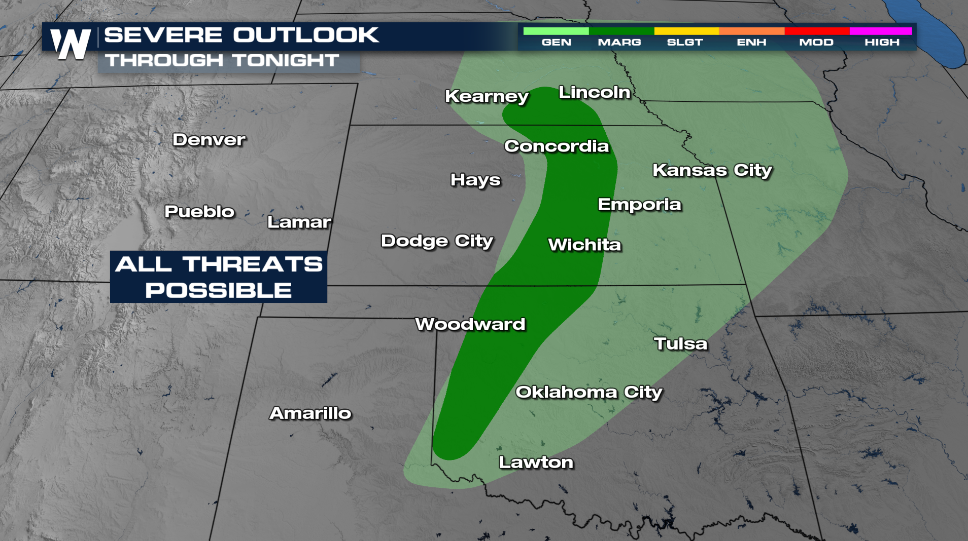 Overnight Severe Threat in the Plains - WeatherNation