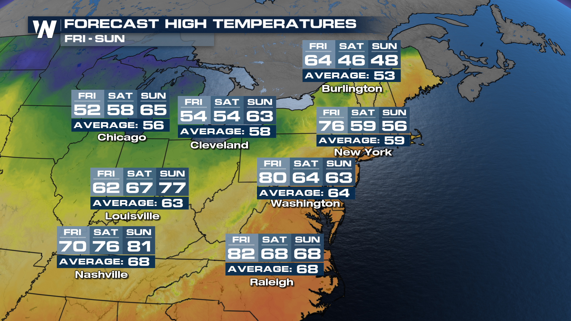Cooler Temps Invade The Northeast This Weekend - WeatherNation