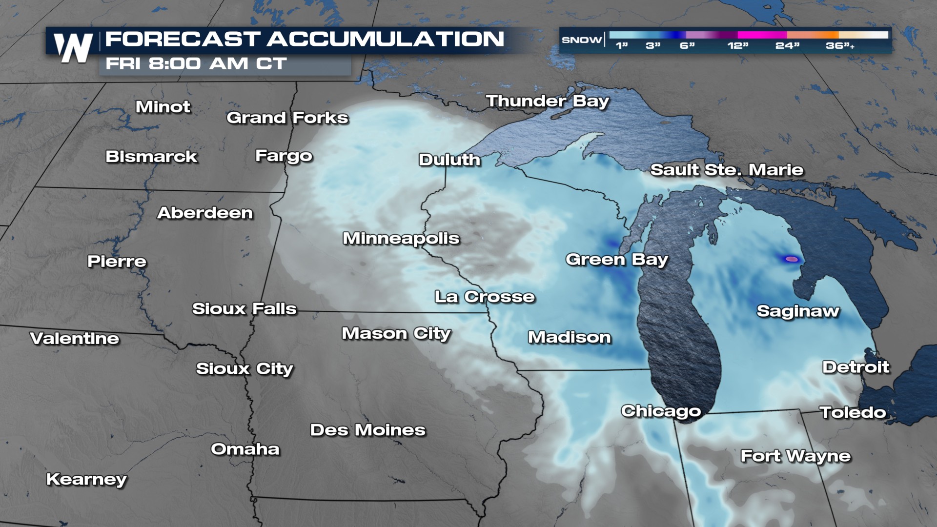Snow Tapers Off in the Midwest Friday Afternoon - WeatherNation