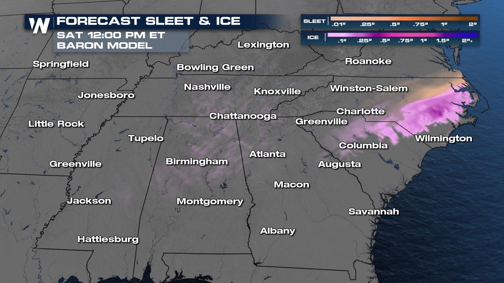 Snow and Ice Impacts to the Deep South and Mid Atlantic - WeatherNation