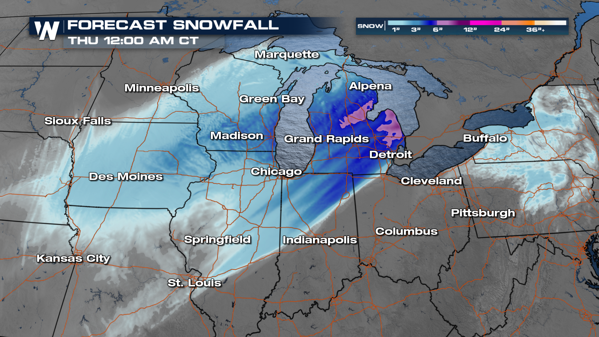 Heavy Snow Tapering for the Plains, Staying for the Great Lakes ...