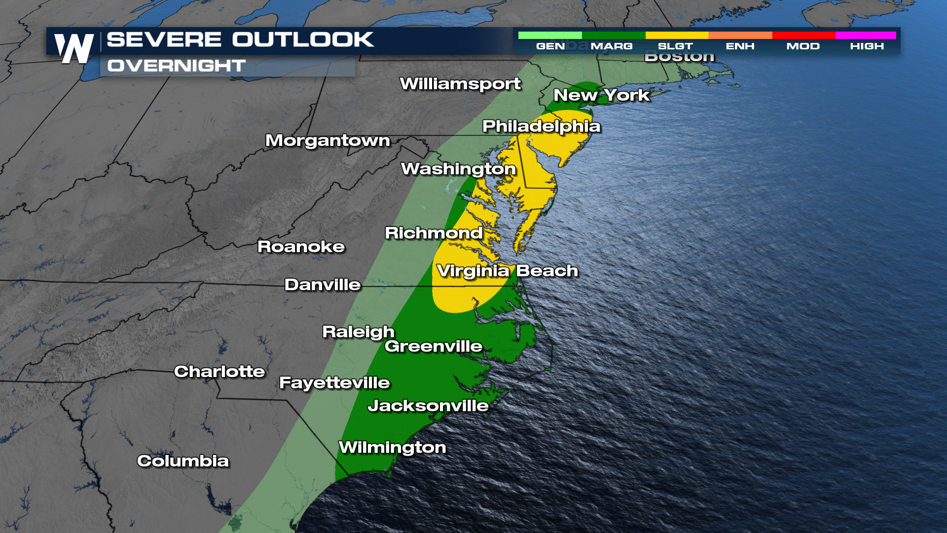 Slight Risk For Severe Storms Overnight - WeatherNation