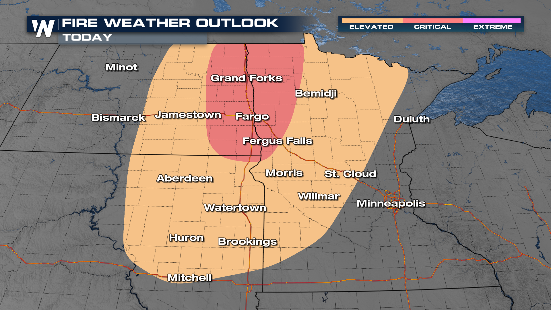 Summertime Heat Prompts Fire Danger in the Northern Plains - WeatherNation