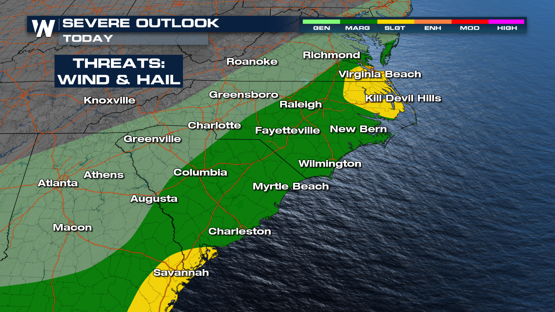Huge Hail in the Mid-South Thursday, Storms Linger in the Carolinas ...