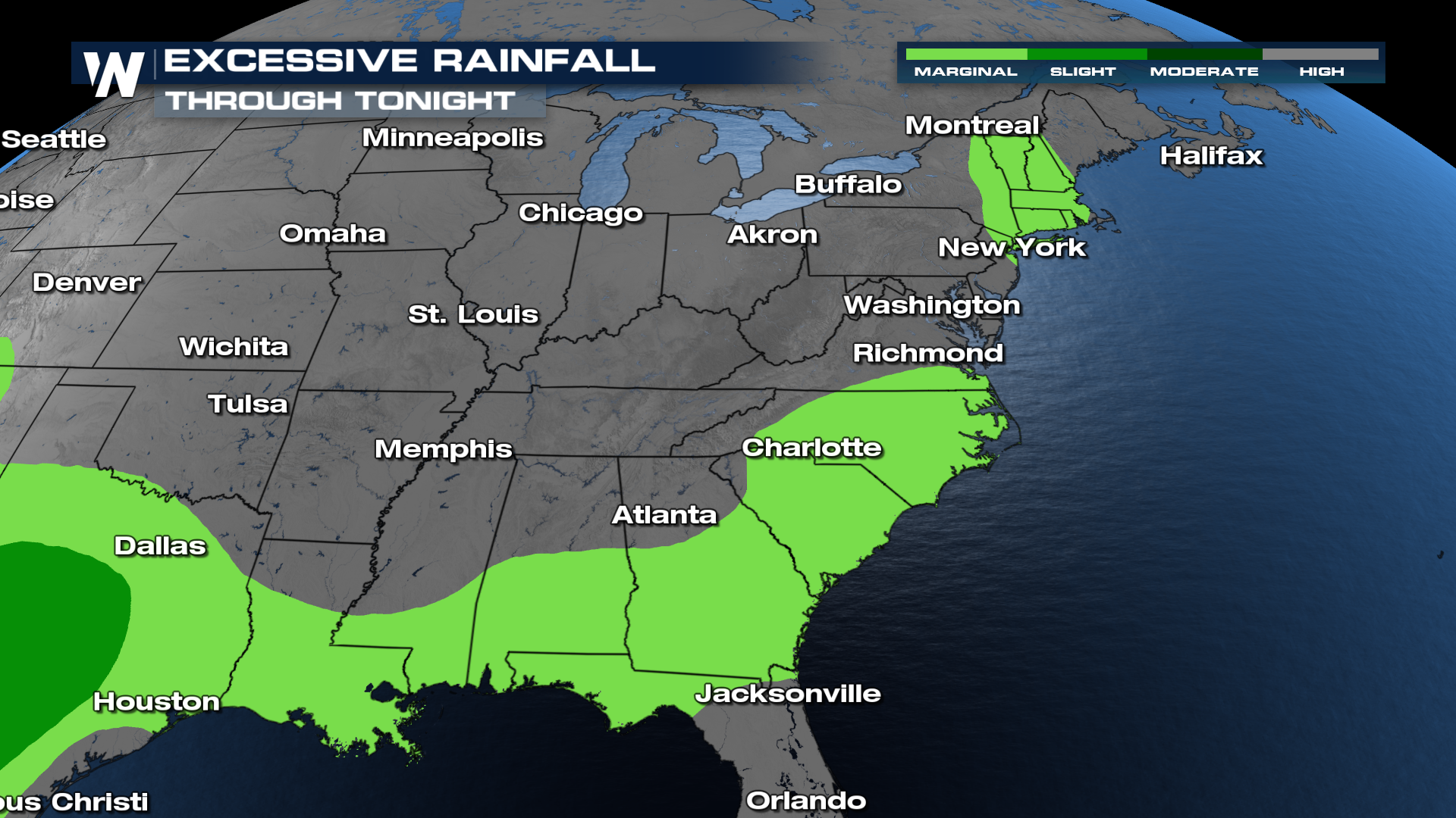 Isolated Severe Threat for the Gulf Overnight - WeatherNation