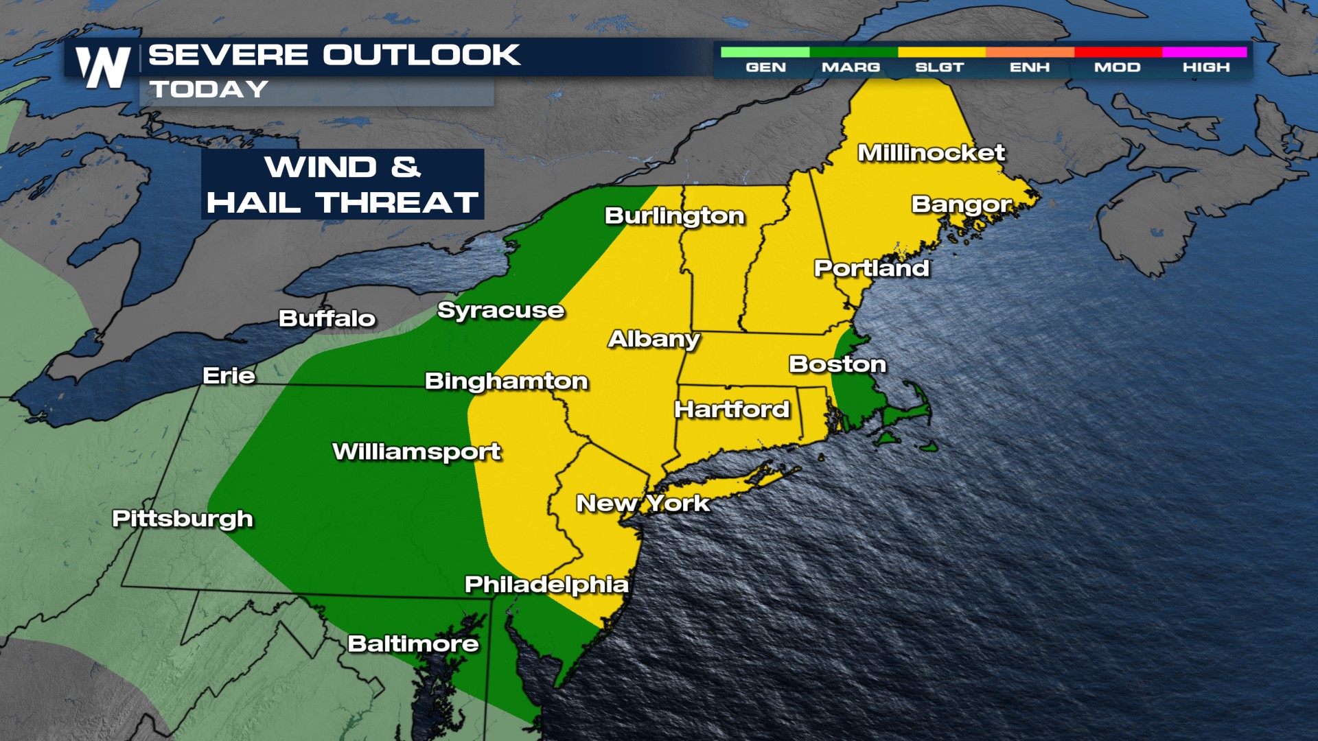 Northeast Severe Threat on Thursday - WeatherNation