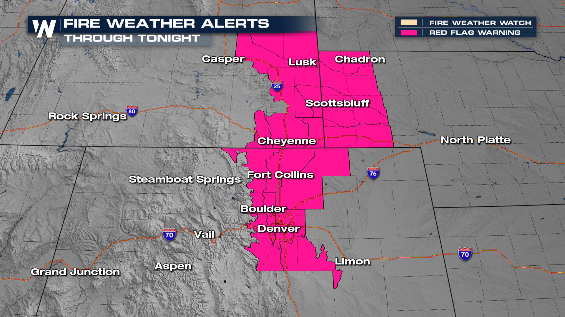 Extreme Critical Fire Risk in Colorado Friday - WeatherNation