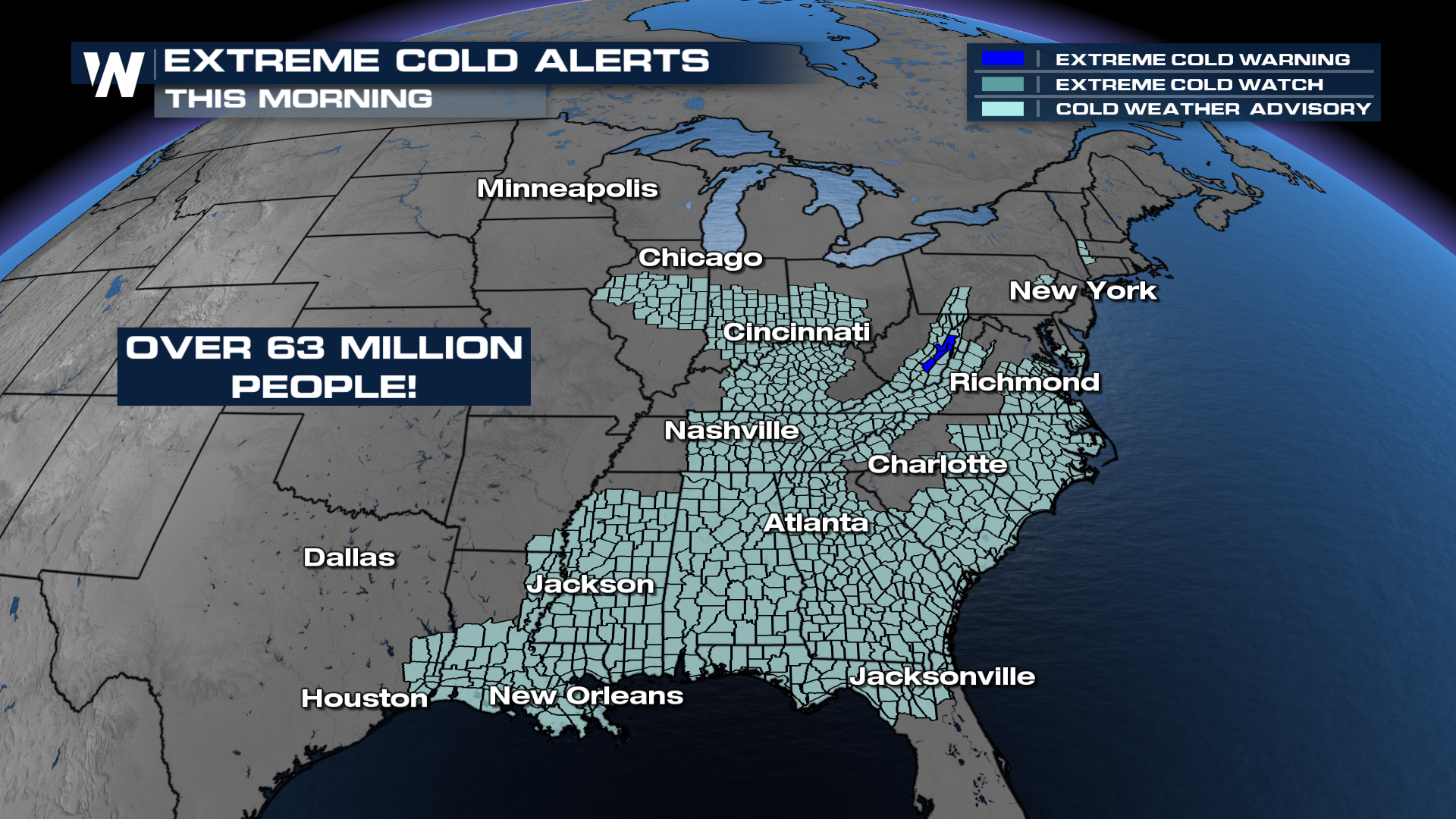 Arctic Blast Settles into the Southeast - WeatherNation