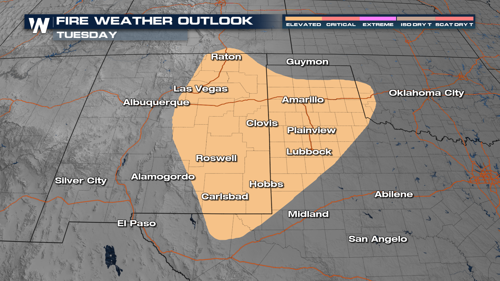 Critical Fire Danger & Isolated Dry Thunderstorms - WeatherNation