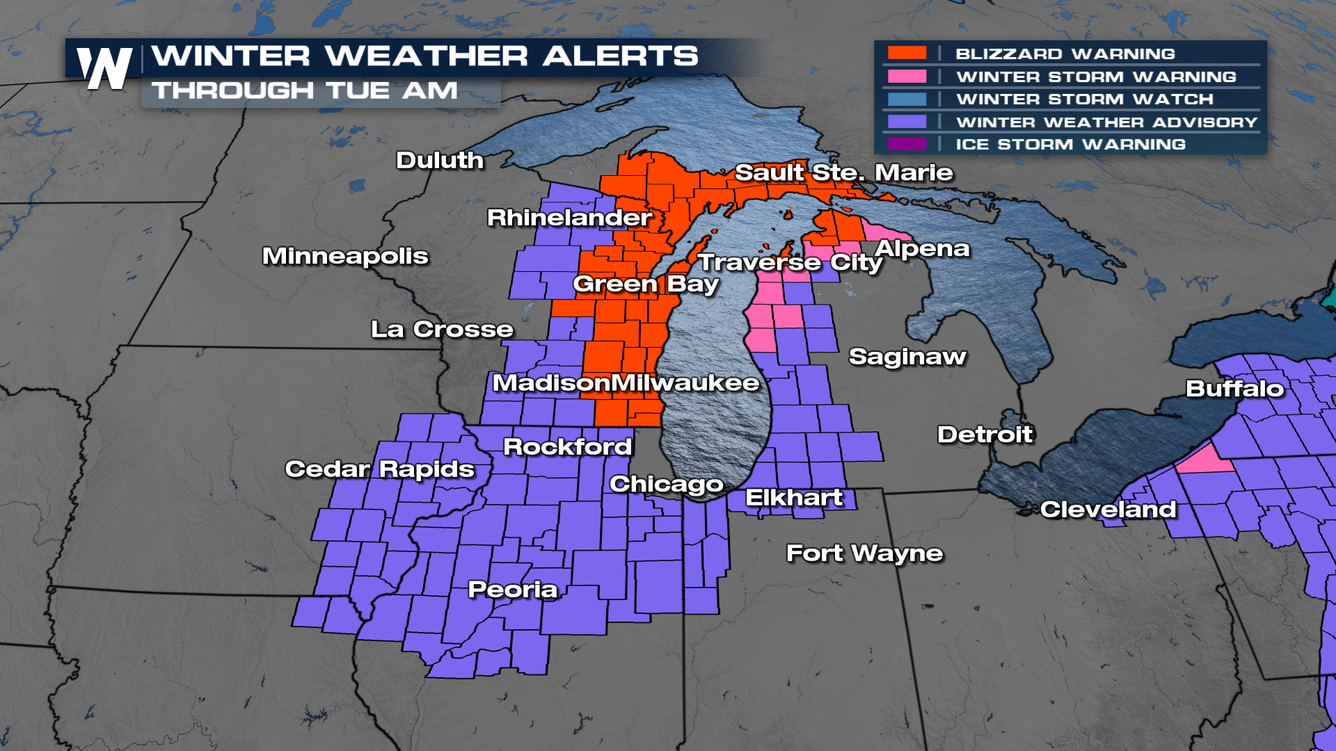 Blizzard Conditions, Heavy Snow Slamming the Midwest & Northeast ...