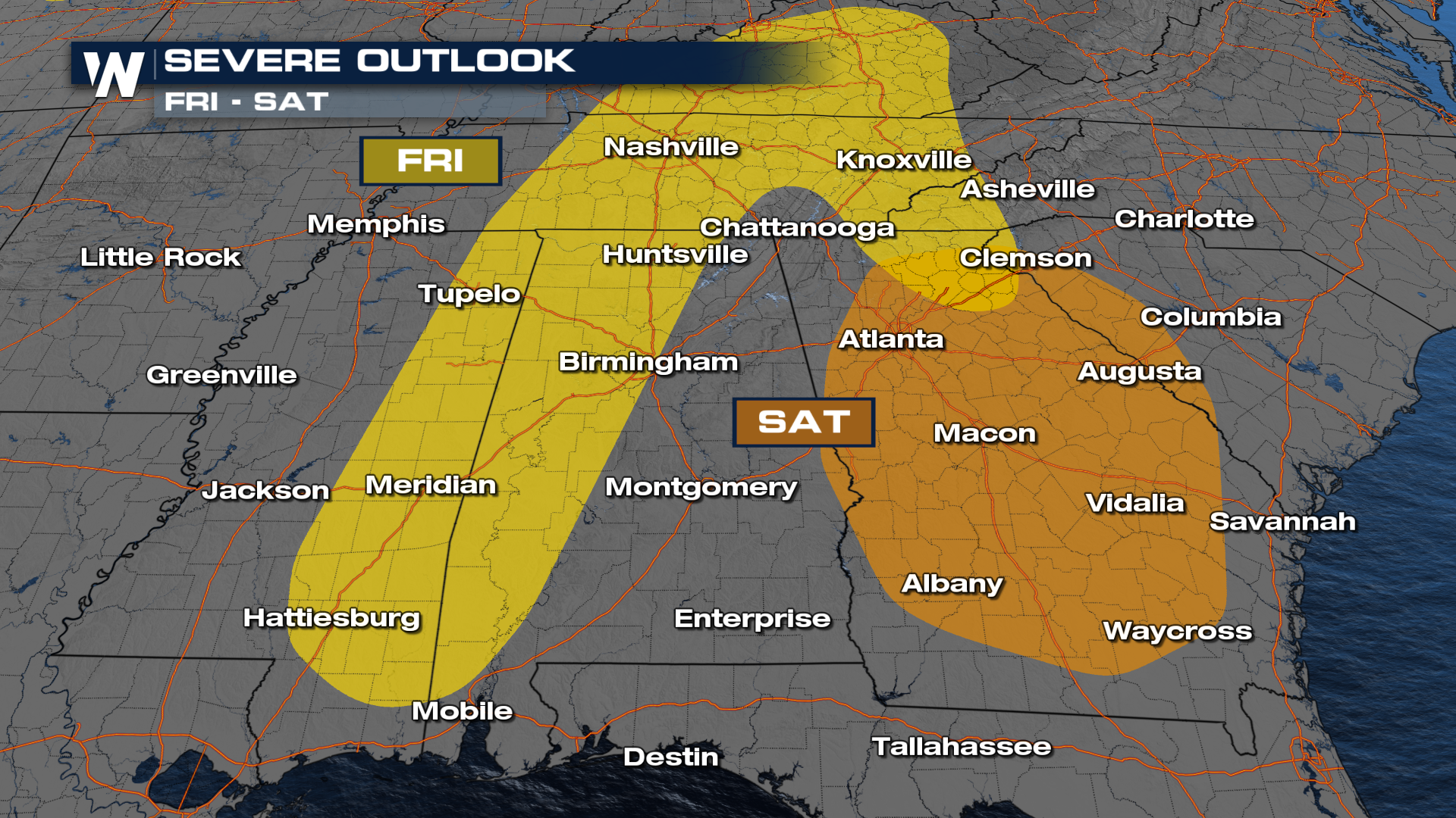 Severe Storms, Heavy Rain Target the Southeast