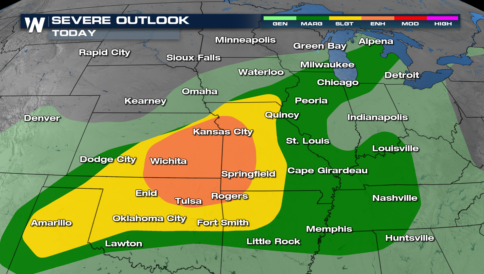 Severe Storms Target the Midwest Again Saturday - WeatherNation