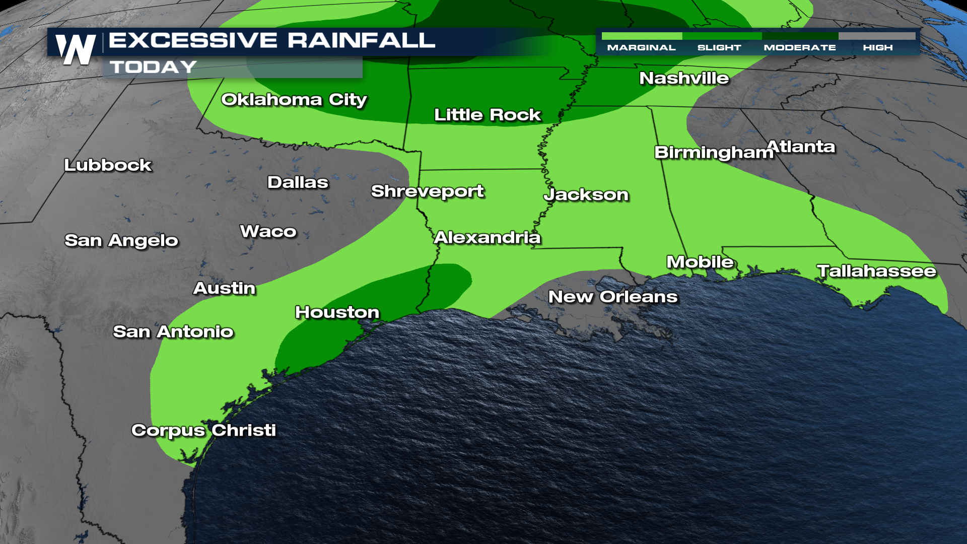 Flood Risk Continues This Weekend for the Gulf Coast States - WeatherNation