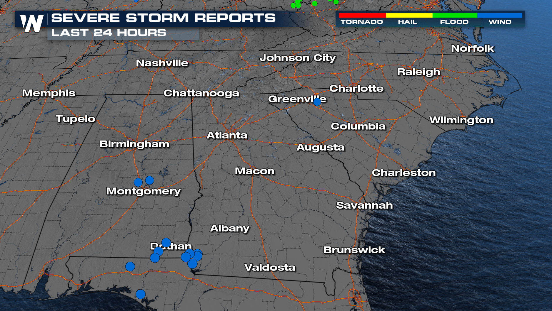 Severe Storms For The Southeast To Start Your Week - WeatherNation
