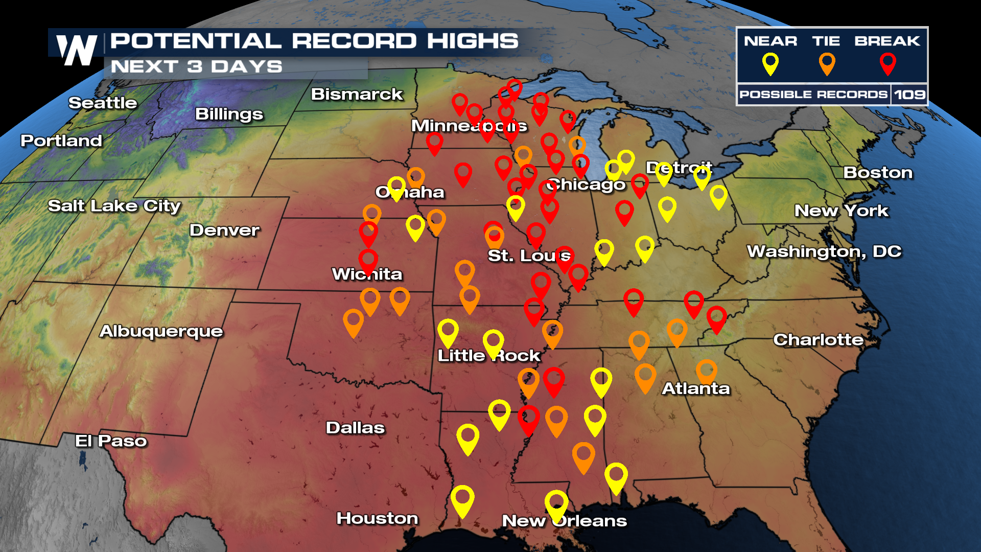 Hot Weather Baking the Heartland This Week